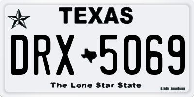 TX license plate DRX5069