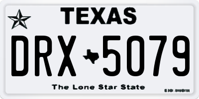 TX license plate DRX5079