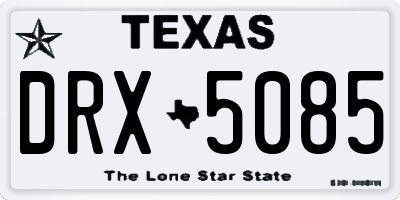 TX license plate DRX5085