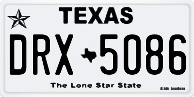 TX license plate DRX5086