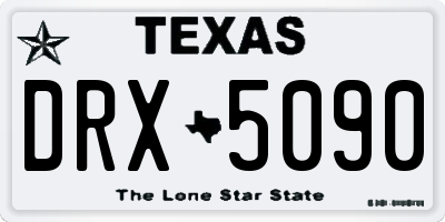 TX license plate DRX5090