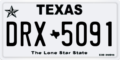 TX license plate DRX5091