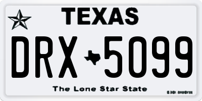 TX license plate DRX5099