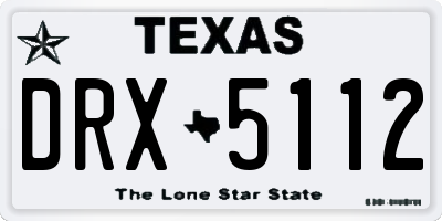 TX license plate DRX5112