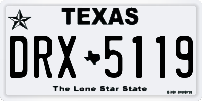 TX license plate DRX5119