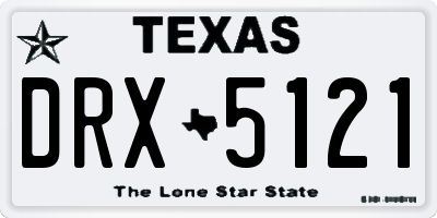 TX license plate DRX5121