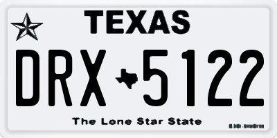 TX license plate DRX5122