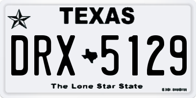 TX license plate DRX5129