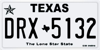 TX license plate DRX5132