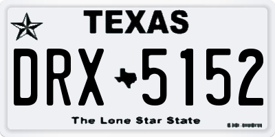 TX license plate DRX5152