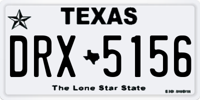 TX license plate DRX5156
