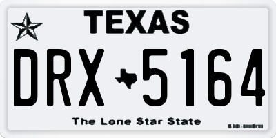 TX license plate DRX5164