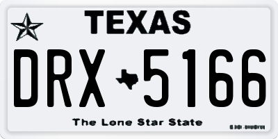 TX license plate DRX5166