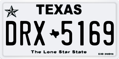 TX license plate DRX5169