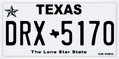 TX license plate DRX5170