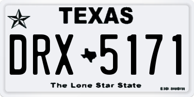 TX license plate DRX5171