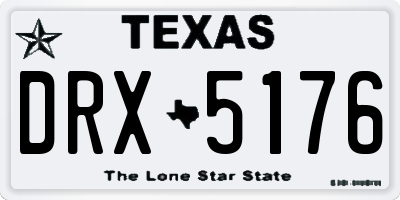 TX license plate DRX5176