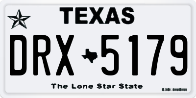 TX license plate DRX5179