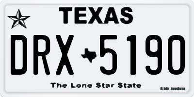 TX license plate DRX5190
