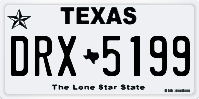 TX license plate DRX5199