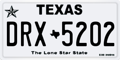 TX license plate DRX5202