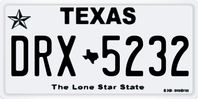 TX license plate DRX5232