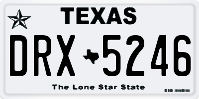 TX license plate DRX5246