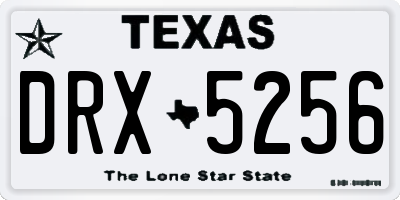TX license plate DRX5256