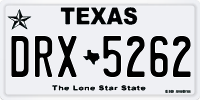 TX license plate DRX5262