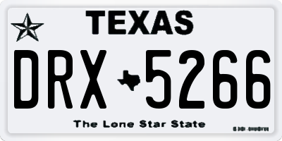 TX license plate DRX5266