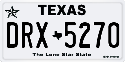 TX license plate DRX5270