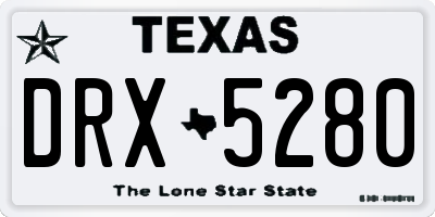 TX license plate DRX5280