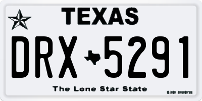 TX license plate DRX5291