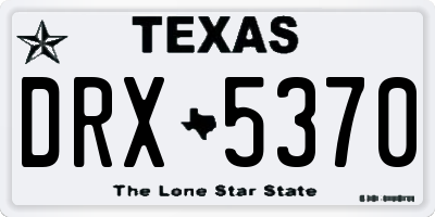 TX license plate DRX5370