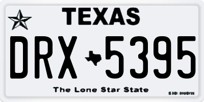 TX license plate DRX5395