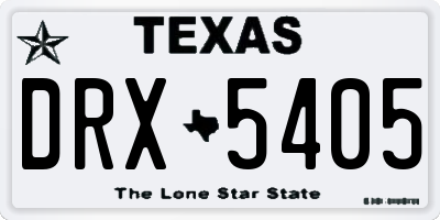 TX license plate DRX5405