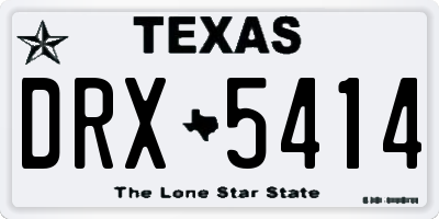 TX license plate DRX5414