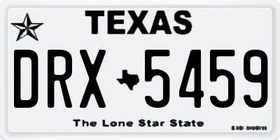 TX license plate DRX5459