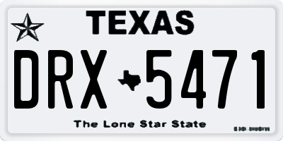TX license plate DRX5471