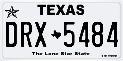 TX license plate DRX5484