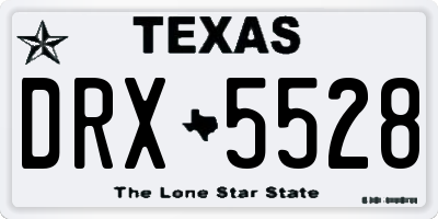 TX license plate DRX5528