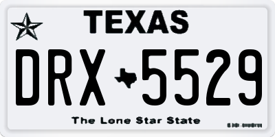 TX license plate DRX5529