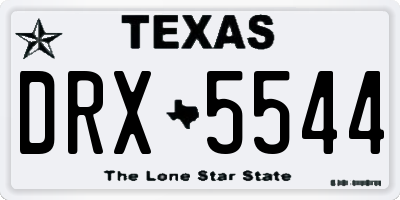 TX license plate DRX5544