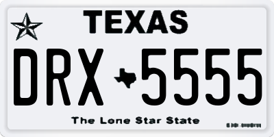 TX license plate DRX5555