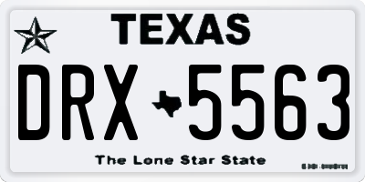 TX license plate DRX5563