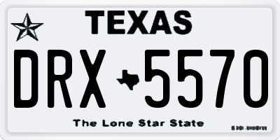 TX license plate DRX5570