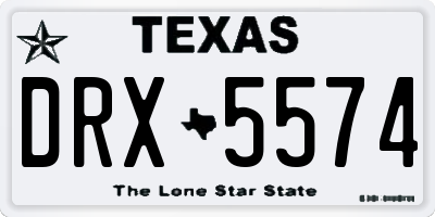 TX license plate DRX5574
