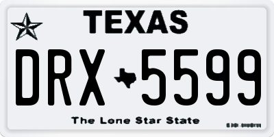 TX license plate DRX5599