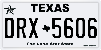 TX license plate DRX5606