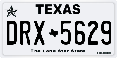 TX license plate DRX5629